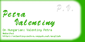 petra valentiny business card